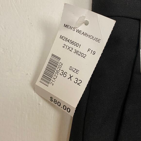 HAGGAR J M Premium Dress Pants Slim Super Flex Waist 2" Stretch Black 36x32 - Picture 6 of 11